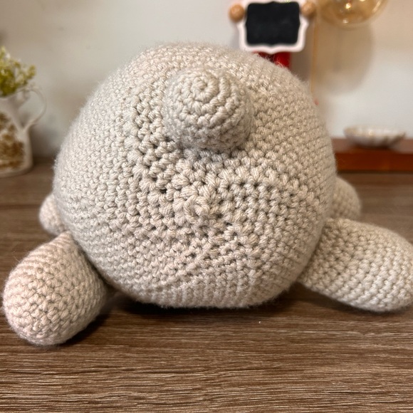 Handmade Crochet Bear Wearing a Sweater - Picture 5 of 5